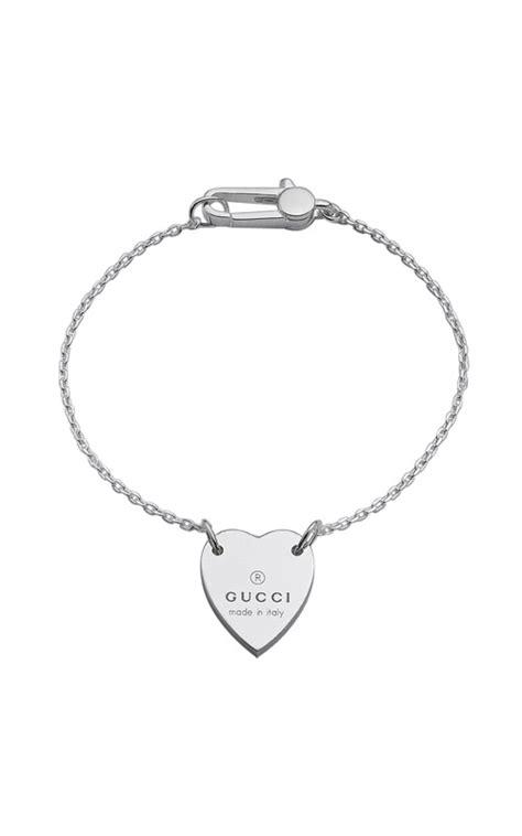 gucci yba223513001017|Gucci Heart bracelet with Gucci trademark YBA223513001017.